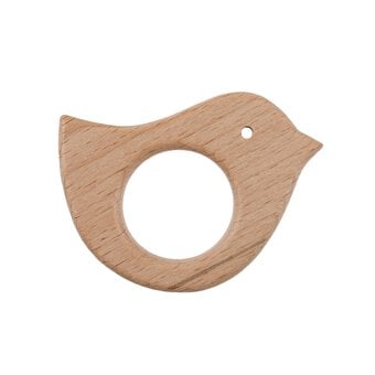 Trimits Wooden Bird Craft Ring 6cm 