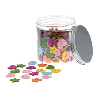 Wooden Button Bead Tub 