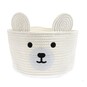 White Bear Cotton Rope Basket 30cm x 18cm image number 1