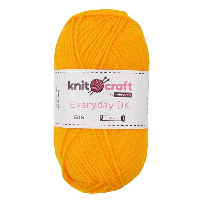 Knitcraft Golden Yellow Everyday DK Yarn 50g image number 1