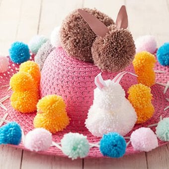 How to Make a Pompom Bunny Bonnet