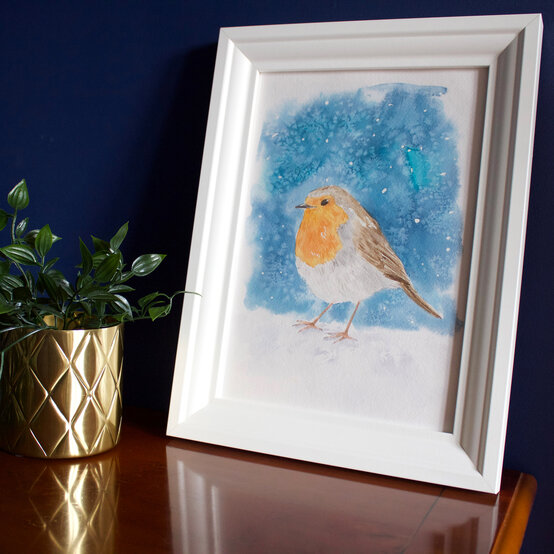 How to Paint a Wintery Watercolour Robin image number 1