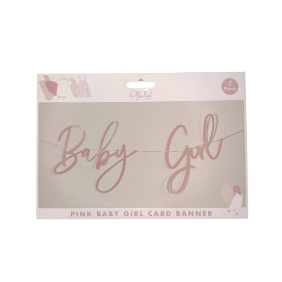 Pink Baby Girl Card Banner 2m image number 1