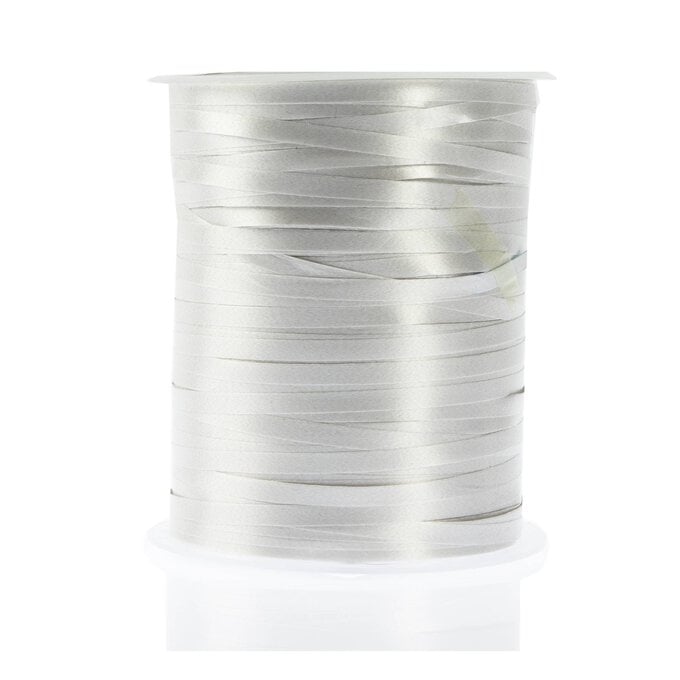 Silver Effect Curling Ribbon 5mm x 400m image number 1