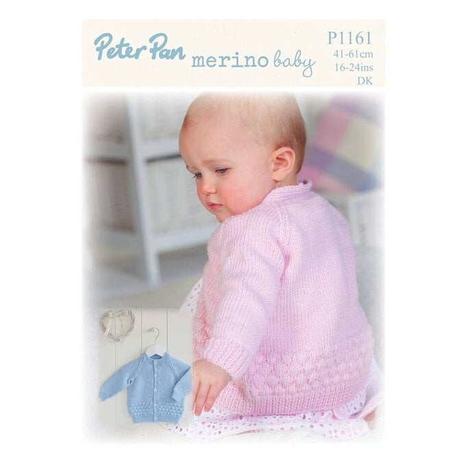 Peter Pan Baby Merino Textured Cardigan Digital Pattern P1161 image number 1