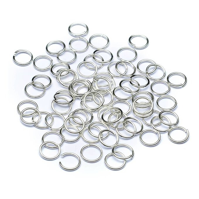 Beads Unlimited Silver Plated Jump Rings 7mm 120 Pack image number 1