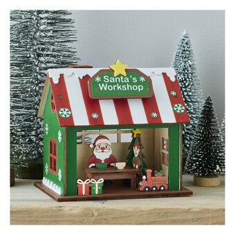 Santa&rsquo;s Workshop Wooden Decoration 12.5cm 