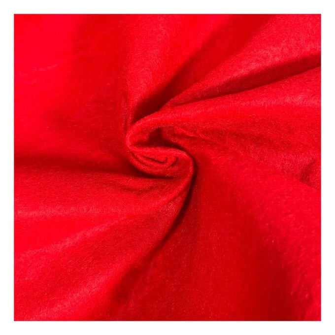 Red Felt Fabric by the Metre image number 1