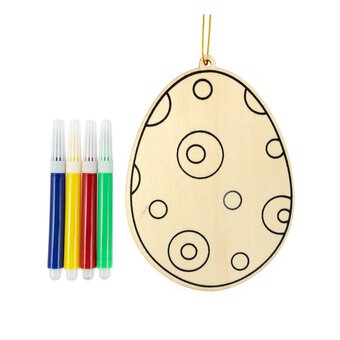 Colour-In Wooden Egg