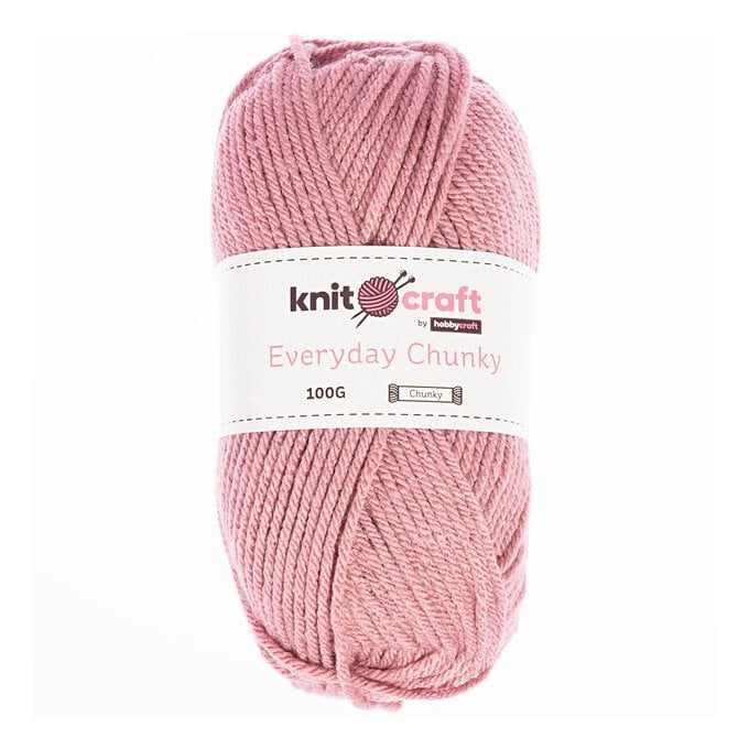 Knitcraft Pink Everyday Chunky Yarn 100g  image number 1