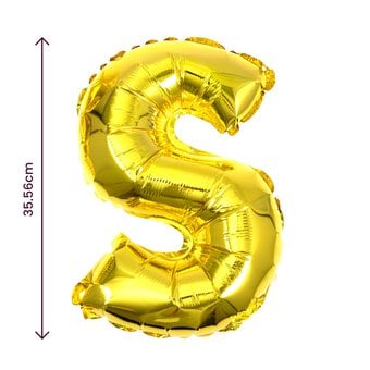 Gold Foil Letter S Balloon image number 2