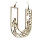 Wooden Filigree Hanging Letter U 12cm image number 1