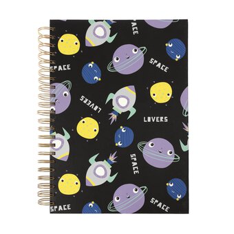 Space Hardback Spiral Notebook A4