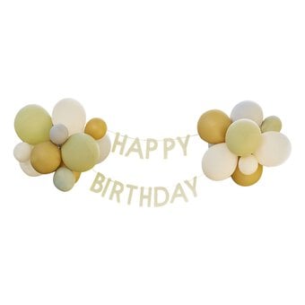 Ginger Ray Green and Gold Birthday Balloon Bunting