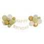 Ginger Ray Green and Gold Birthday Balloon Bunting image number 1