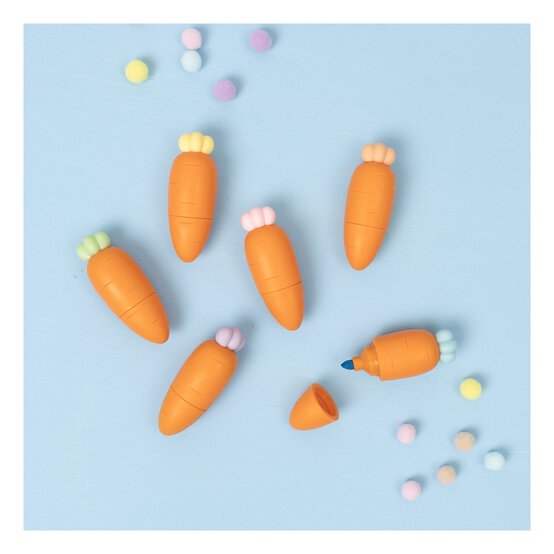 Carrot Highlighters 6 Pack  image number 1