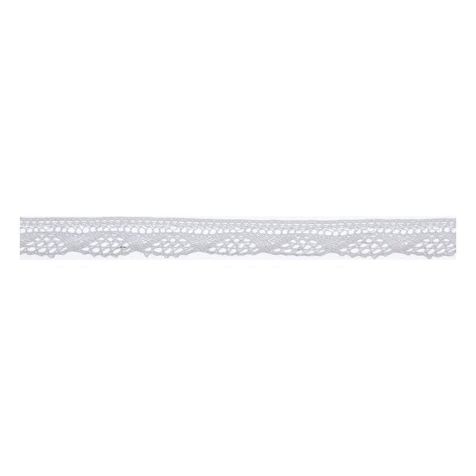 White Cotton Lace Woven Ribbon 12mm x 5m image number 1