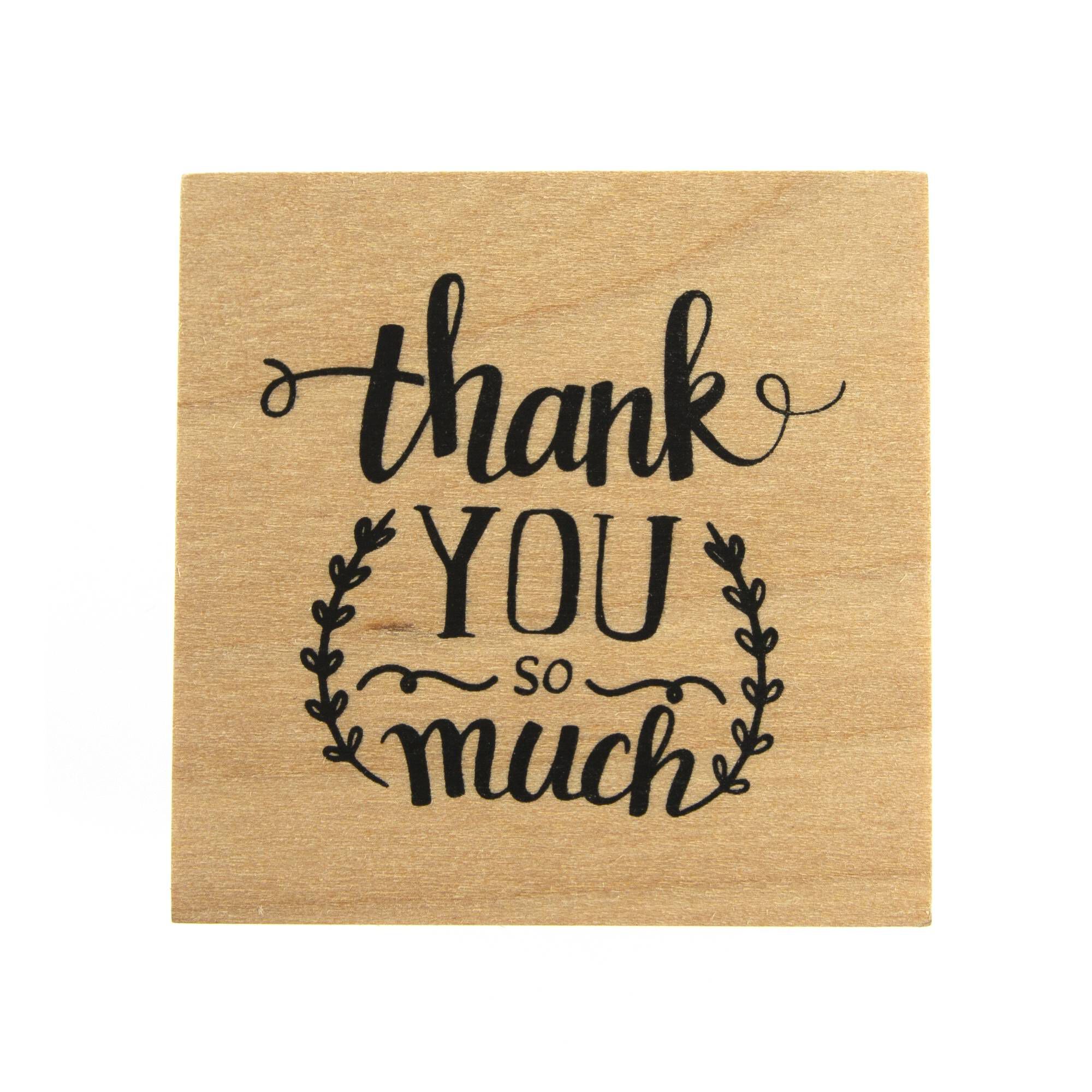 Thank You So Much Wooden Stamp 5cm x 5cm Hobbycraft