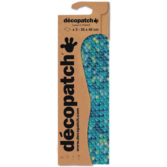 Decopatch Blue and Green Paper 3 Sheets image number 3