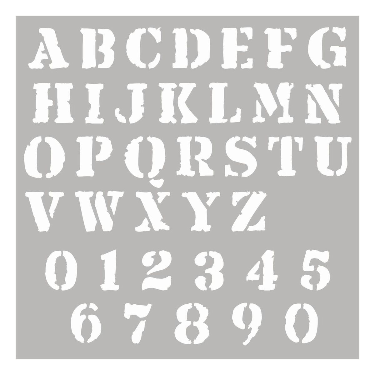 Sweet Dixie Rusty Alphabet Stencil 15cm x 15cm Hobbycraft