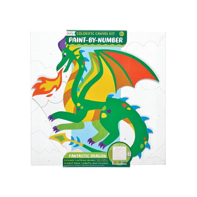 Colorific Canvas Fantastic Dragon Paint by Numbers Kit image number 1