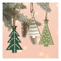 Christmas Tree Wooden Ornaments 12 Pack  image number 1