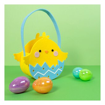 Easter Chick Felt Bucket 27.5cm x 9cm