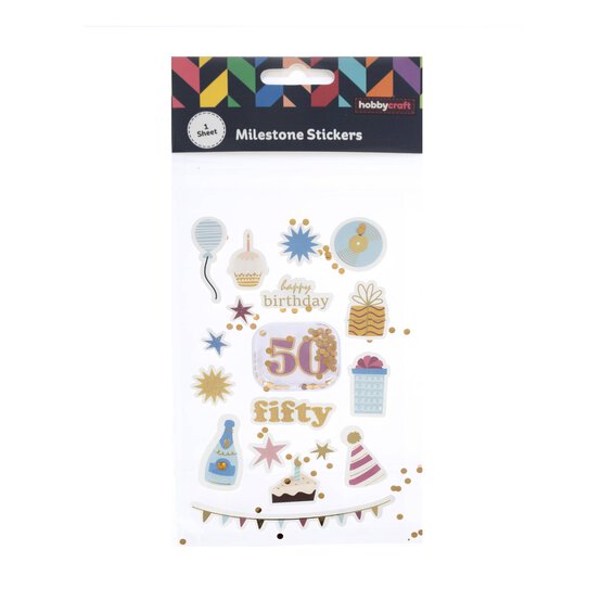 50th Birthday Milestone Stickers image number 4