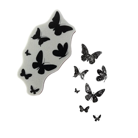 Flying Butterflies Tattoo Cling Stamp image number 1