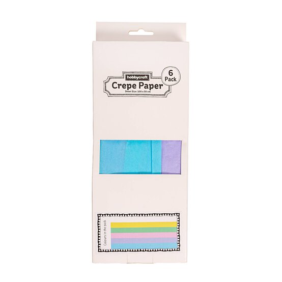 Spring Pastel Crepe Paper 100cm x 50cm 6 Pack image number 3