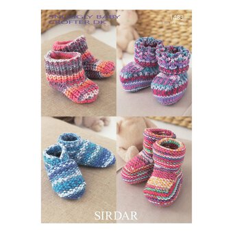 Sirdar Snuggly Baby Crofter DK Bootees Shoes and Boots Digital Pattern 1483