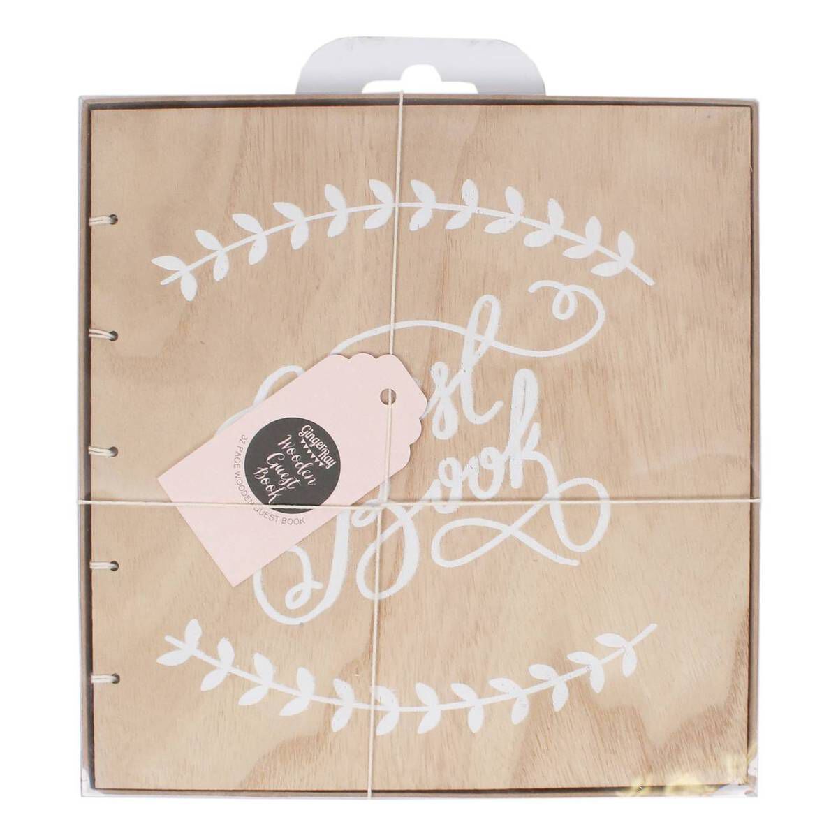 Ginger Ray Boho Wooden Guest Book Hobbycraft