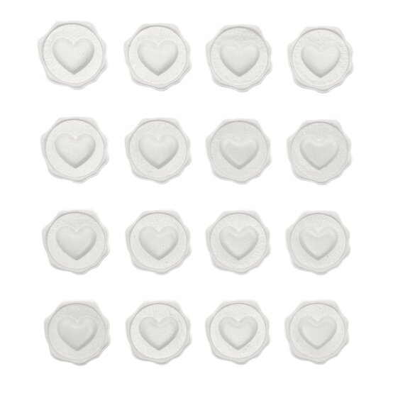 Pearlised White Sticker Seals 16 Pack  image number 3
