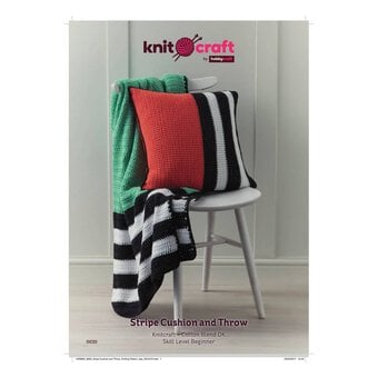 Knitcraft Stripe Cushion and Throw Digital Pattern 0030