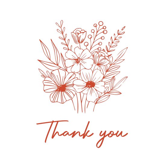 Tonic Studios Thank You Bouquet Stamp Set 2 Pieces image number 3