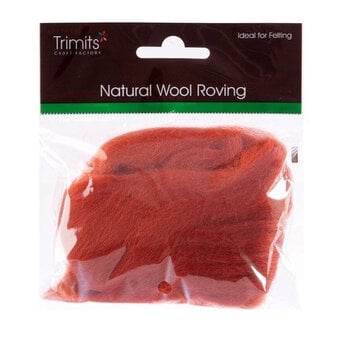 Trimits Sienna Natural Wool Roving 10g