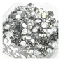 Small Round Silver Crystal Acrylic Stones image number 1