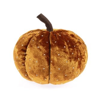 Orange Sparkle Velvet Pumpkin 12cm