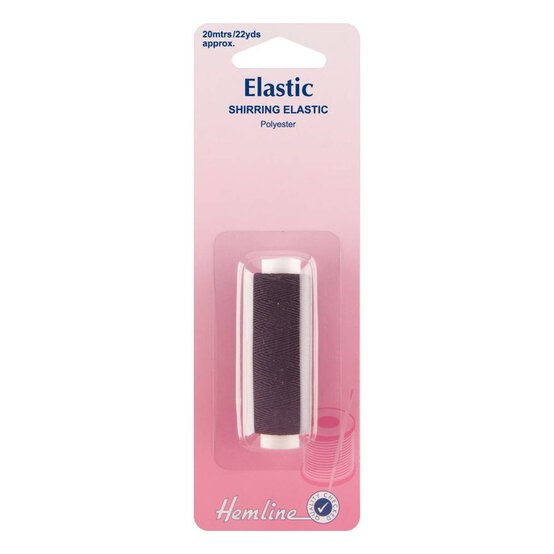 Hemline Black Shirring Elastic 20m image number 1