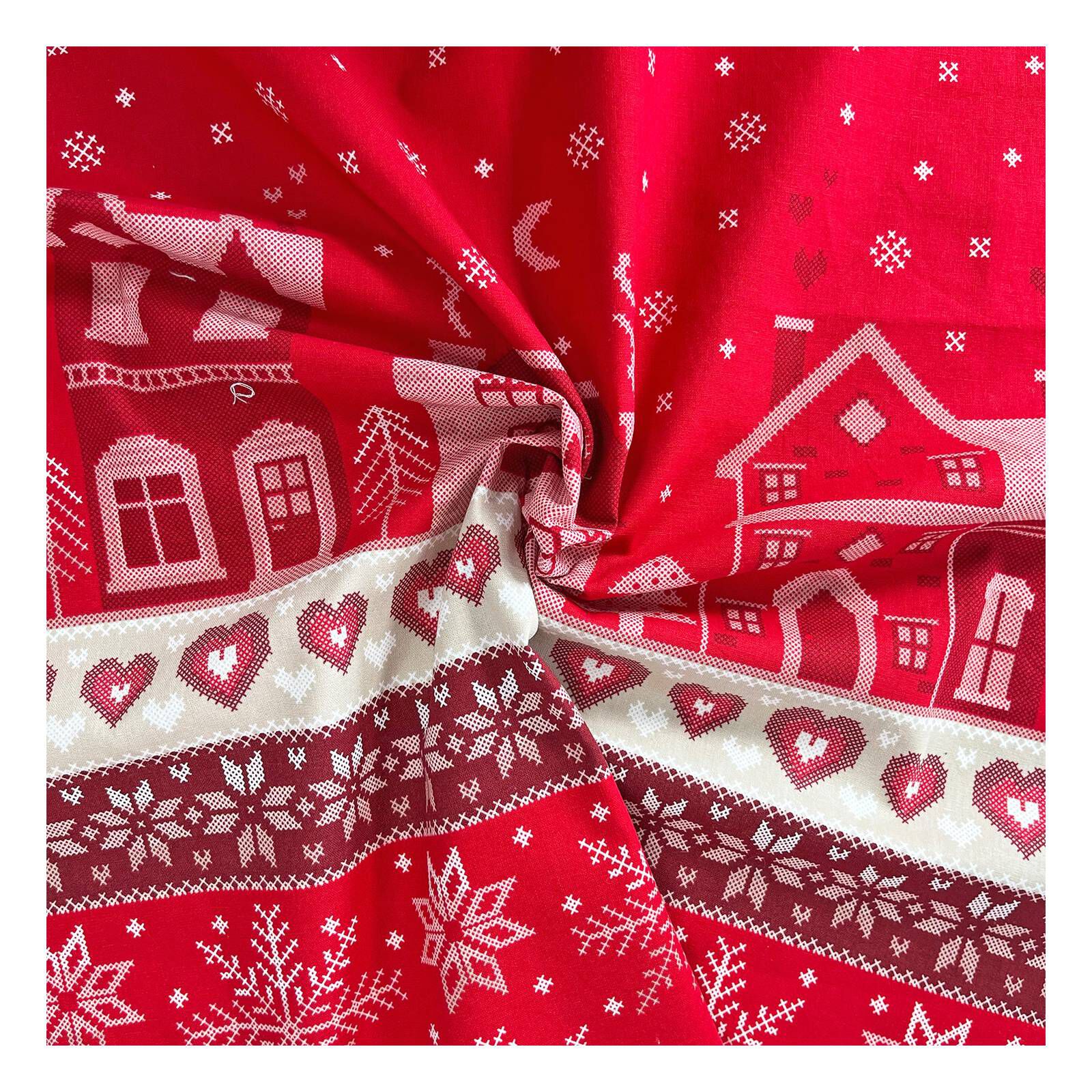 Christmas Scene Cotton Fabric Pack 112cm x 1m Hobbycraft