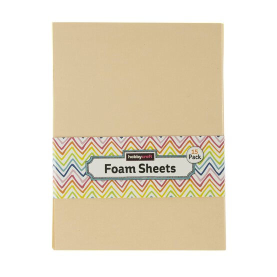 Skin Tone Colour EVA Foam Sheets 15 Pack image number 4
