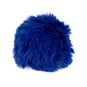 Blue Faux Fur Pom Pom 11cm image number 1