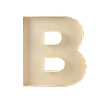 Wooden Fillable Letter B 22cm image number 3