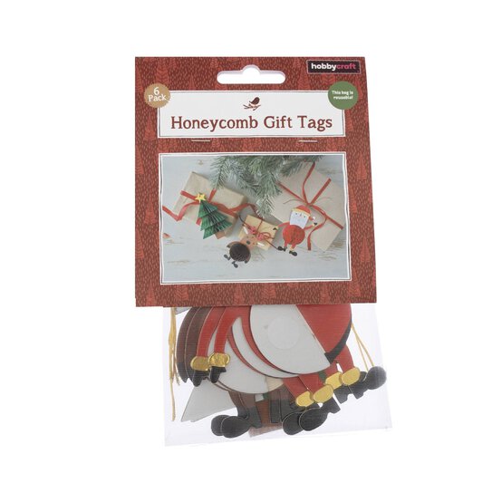 Christmas Honeycomb Gift Tags 6 Pack  image number 4