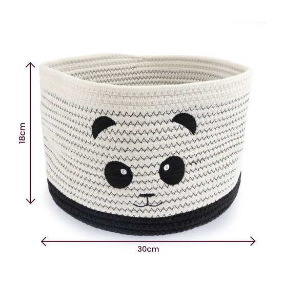 Panda Cotton Rope Basket 30cm x 18cm image number 4