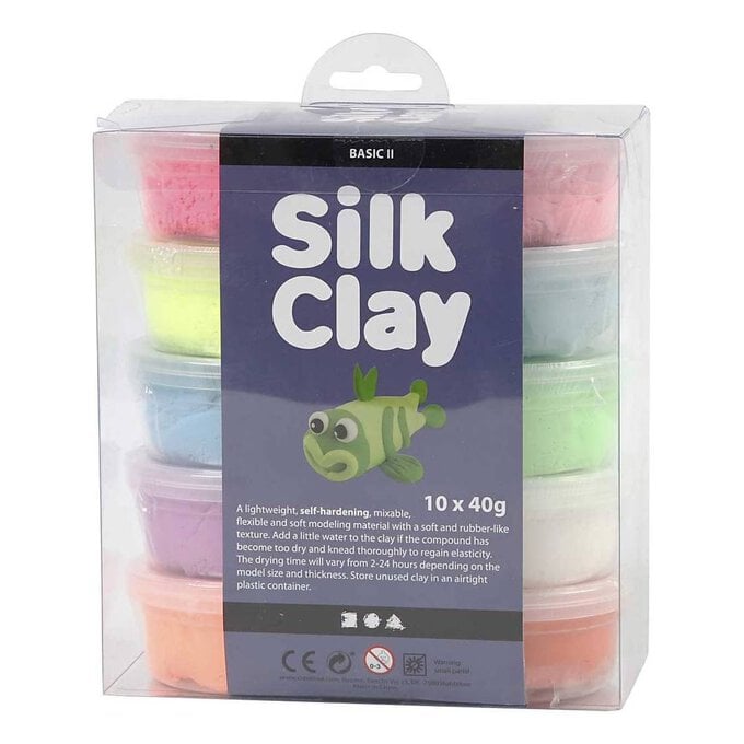 Bright Colours Silk Clay 40g 10 Pack image number 1