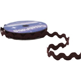 Chocolate Ric Rac Ribbon 6mm x 4m image number 3