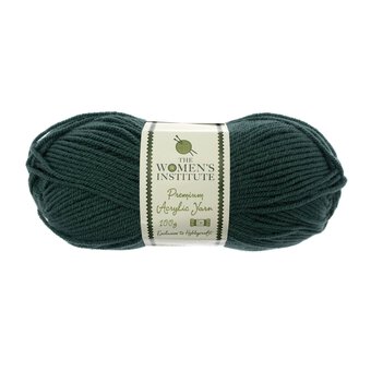 Women's Institute Mid Green Premium Acrylic Yarn 100g