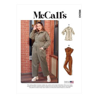 McCall's Women's Jumpsuit Sewing Pattern M8243 (RR 18W-24W)