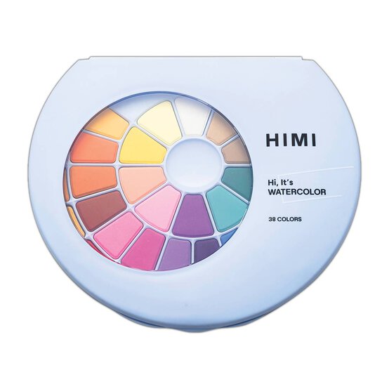 HIMI Blue Solid Watercolour Pan Set 38 Pack image number 1